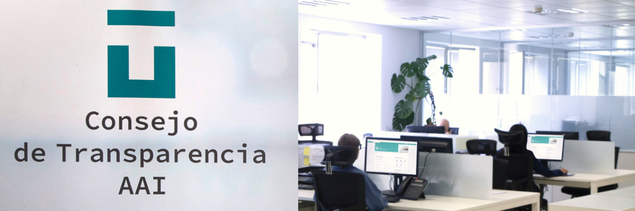 Imagen de las oficinas del Consejo de Transparencia y Buen Gobierno con equipo trabajando.